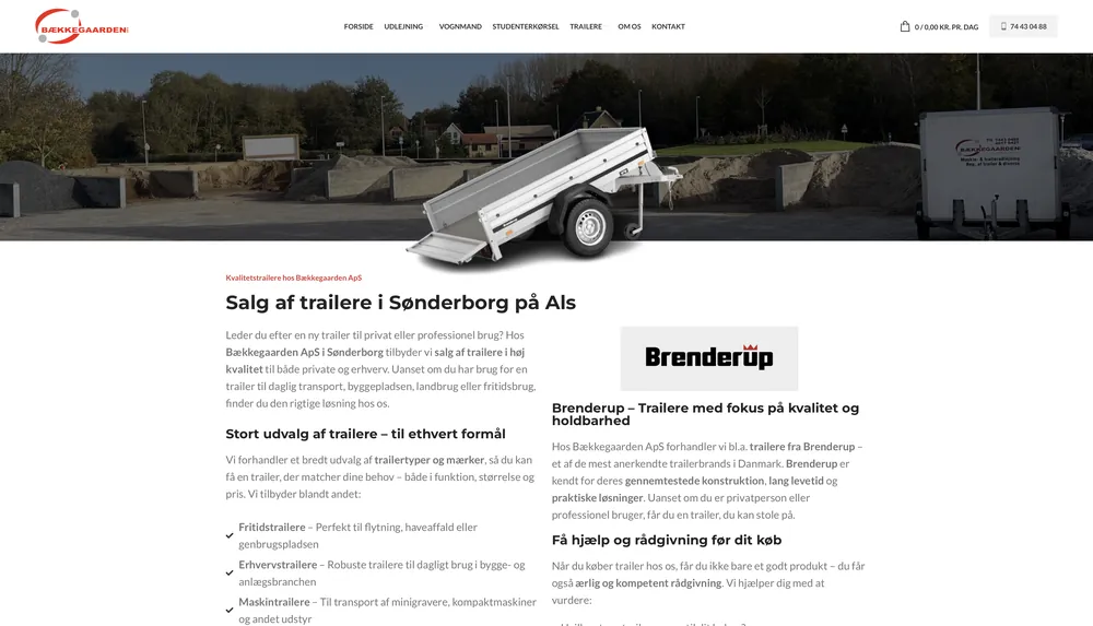 Skærmbillede af Bækkegaarden ApS