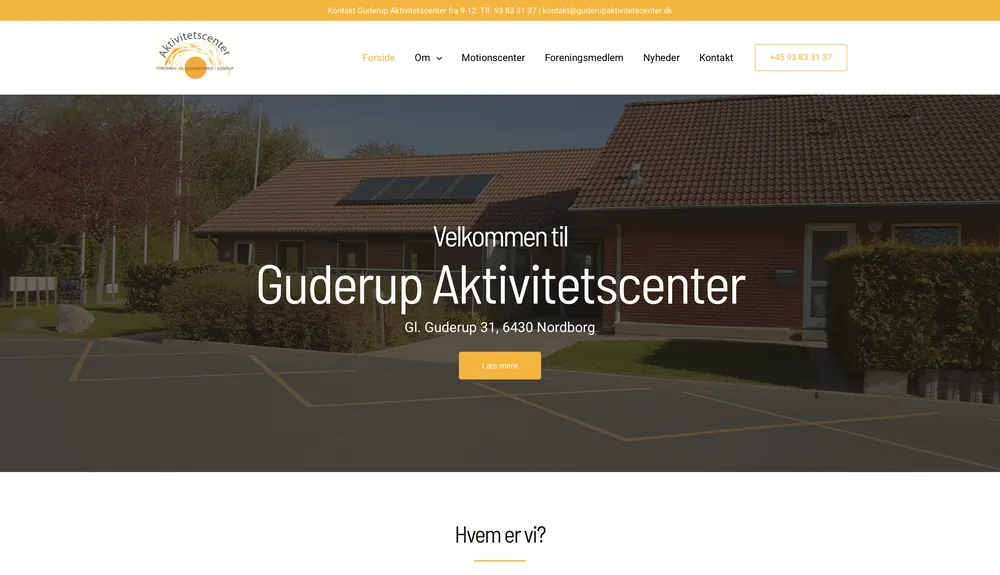 Skærmbillede af Guderup Aktivitetscenter